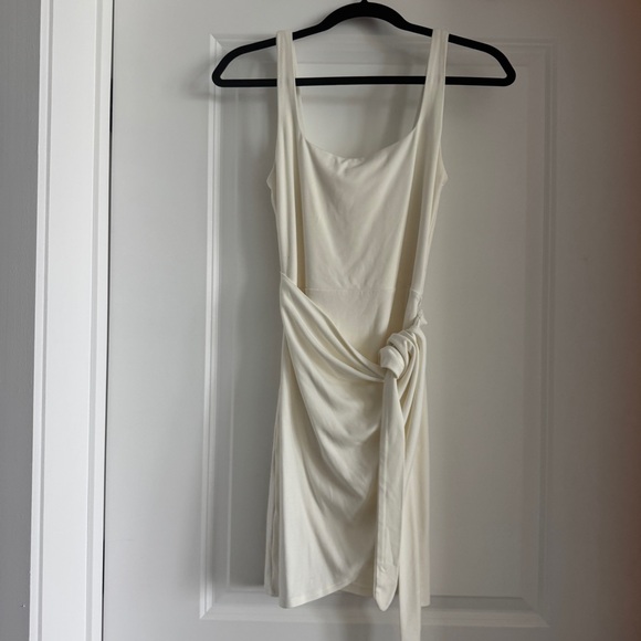 Aritzia Wilfred Saturn Mini Dress with Side KnotWhite - Picture 3 of 10